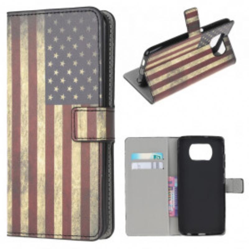 Flip Cover Poco X3 / X3 Pro / X3 NFC Amerikansk Flag