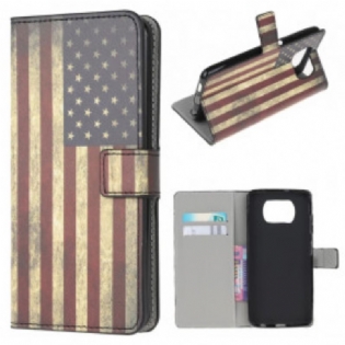 Flip Cover Poco X3 / X3 Pro / X3 NFC Amerikansk Flag