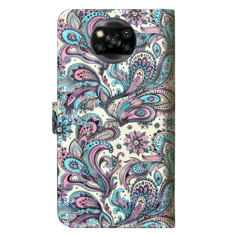 Flip Cover Poco X3 / X3 Pro / X3 NFC Blomster Mønstre