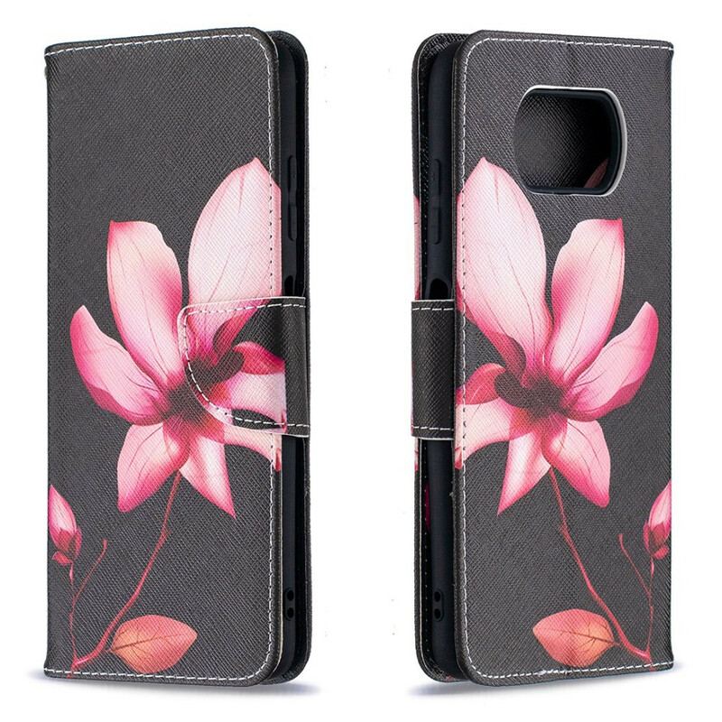 Flip Cover Poco X3 / X3 Pro / X3 NFC Lyserød Blomst