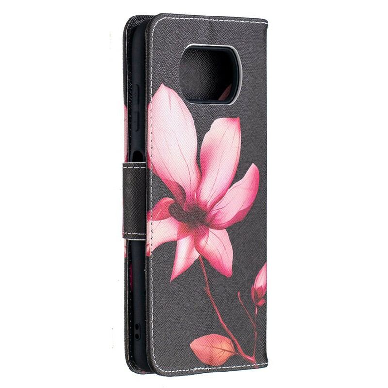 Flip Cover Poco X3 / X3 Pro / X3 NFC Lyserød Blomst