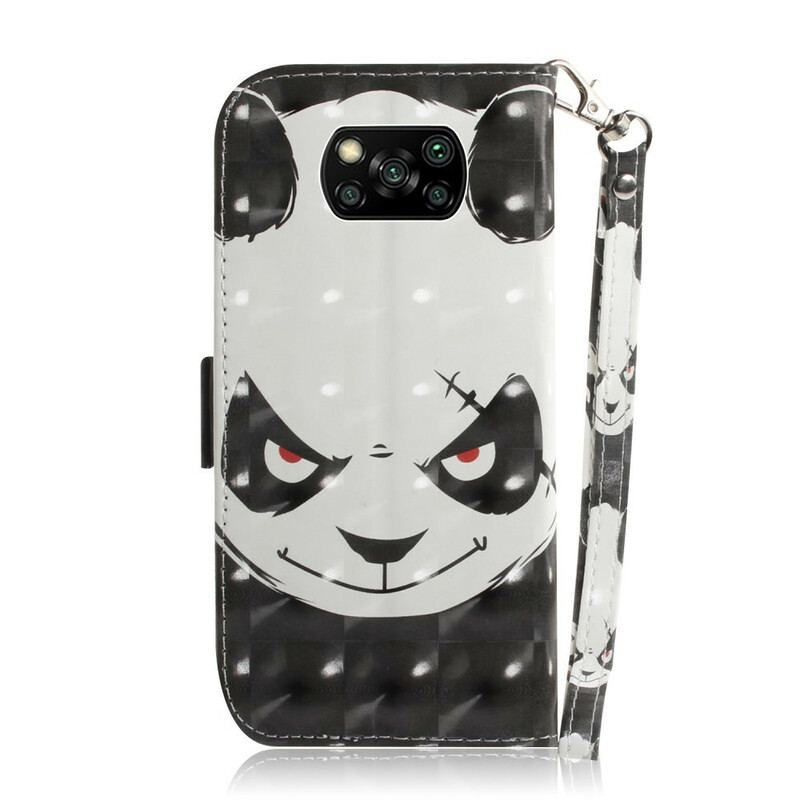 Flip Cover Poco X3 / X3 Pro / X3 NFC Med Snor Vred Panda Med Snor