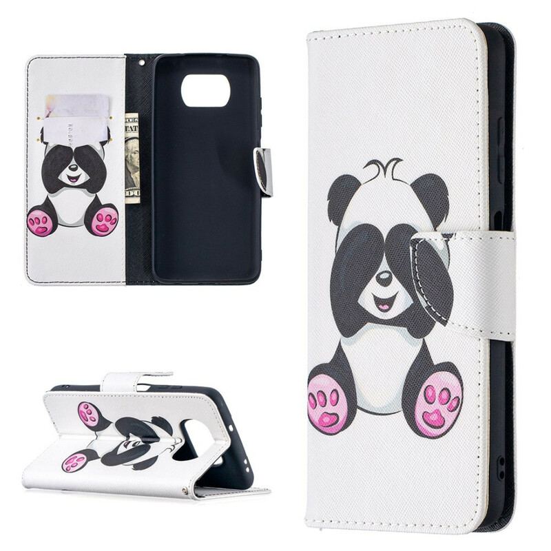 Flip Cover Poco X3 / X3 Pro / X3 NFC Panda Sjov