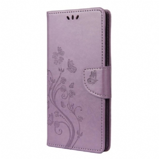 Flip Cover Poco X3 / X3 Pro / X3 NFC Sommerfugle Og Blomster