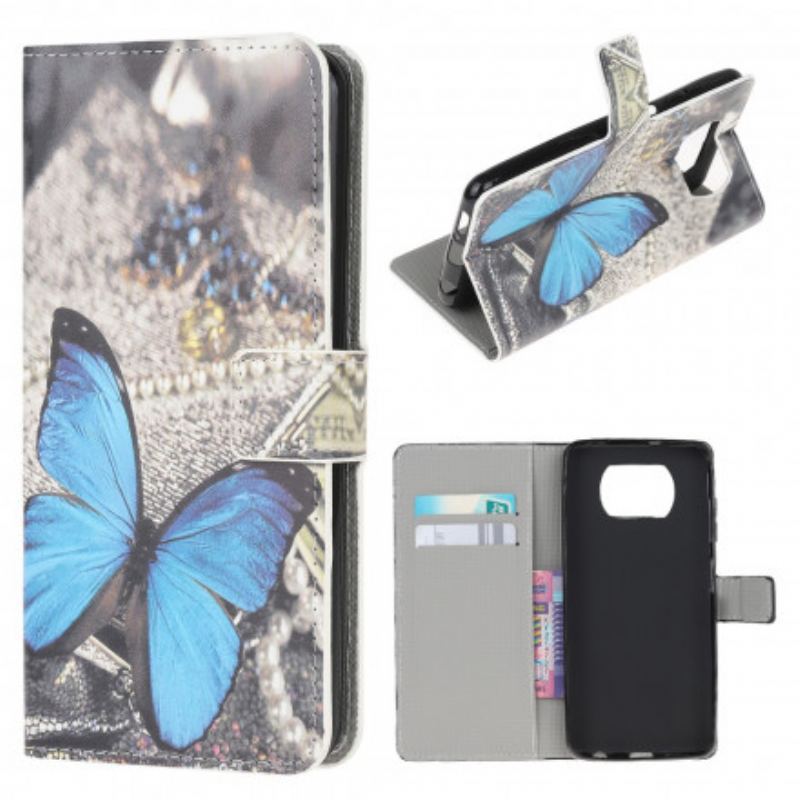 Flip Cover Poco X3 / X3 Pro / X3 NFC Sommerfugle Og Blomster