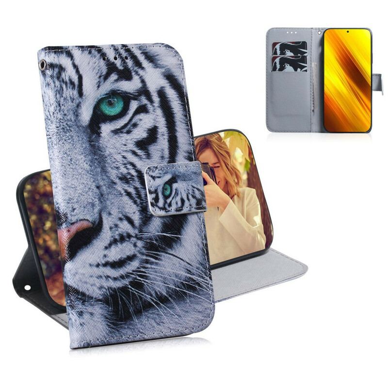 Flip Cover Poco X3 / X3 Pro / X3 NFC Tiger Ansigt