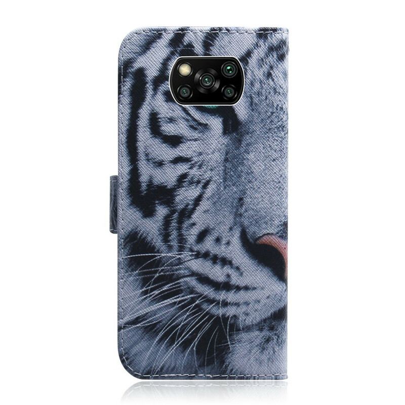 Flip Cover Poco X3 / X3 Pro / X3 NFC Tiger Ansigt