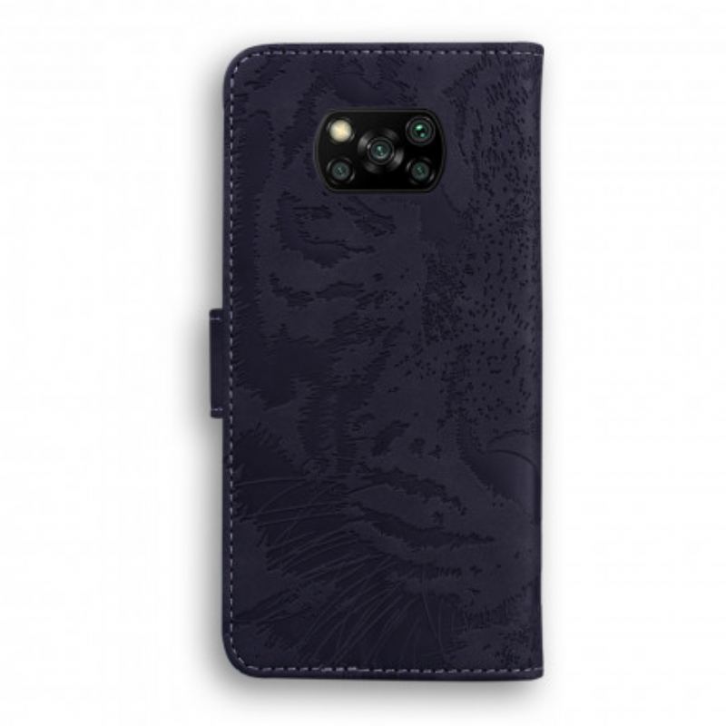 Flip Cover Poco X3 / X3 Pro / X3 NFC Tiger Ansigtsprint