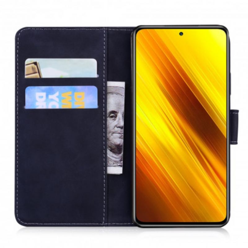 Flip Cover Poco X3 / X3 Pro / X3 NFC Tiger Ansigtsprint