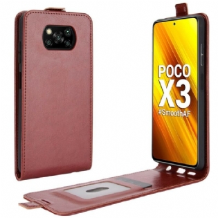 Læder Cover Poco X3 / X3 Pro / X3 NFC Flip Cover Lodret Klap I Lædereffekt