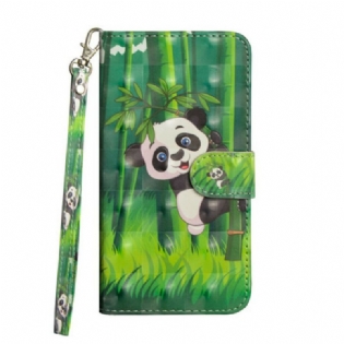 Læder Cover Poco X3 / X3 Pro / X3 NFC Panda Og Bambus