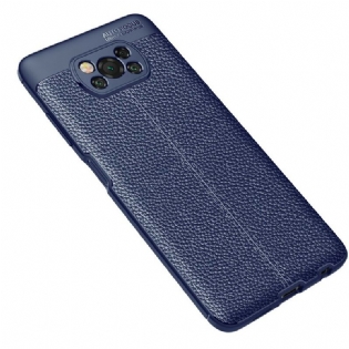 Mobilcover Poco X3 / X3 Pro / X3 NFC Dobbelt Linje Litchi Læder Effekt