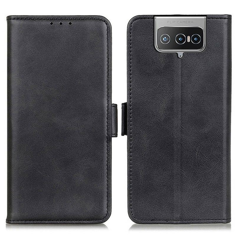 Flip Cover Asus Zenfone 8 Flip Læder Cover Flip Flap Dobbelt