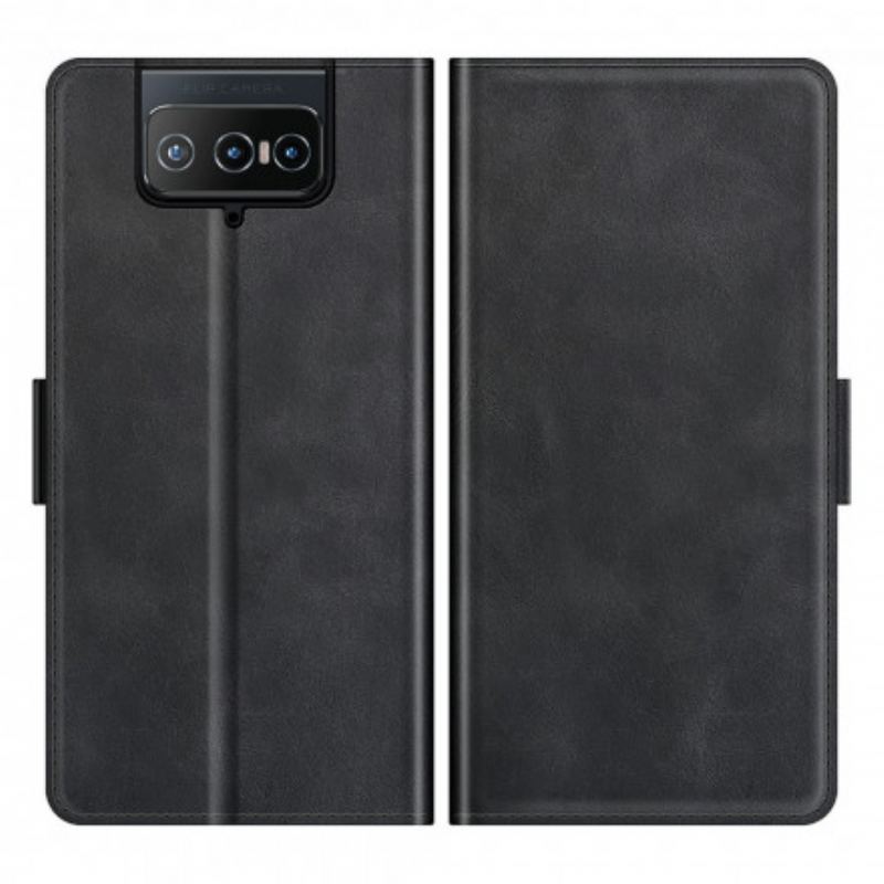 Flip Cover Asus Zenfone 8 Flip Læder Cover Klassisk Dobbeltklap