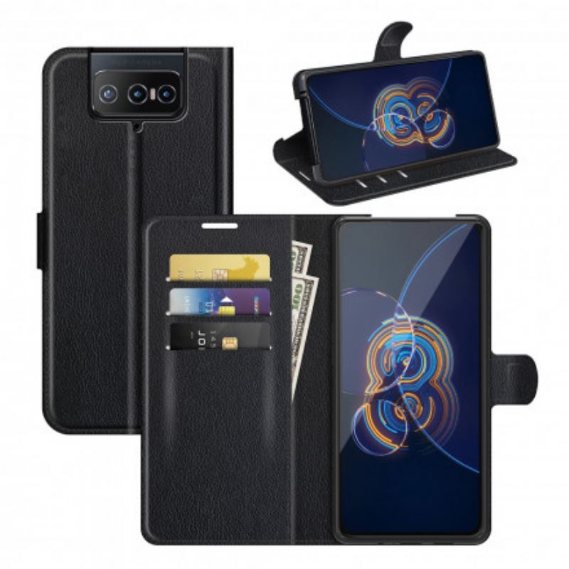 Flip Cover Asus Zenfone 8 Flip Læder Cover Klassisk Kunstlæder