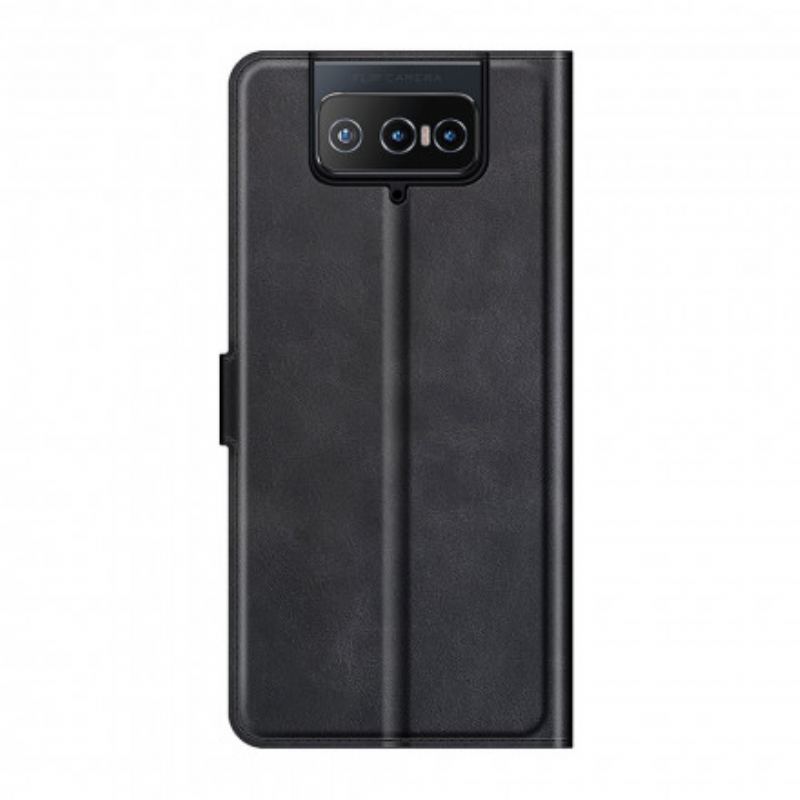 Flip Cover Asus Zenfone 8 Flip Læder Cover Slank Imiteret Læder