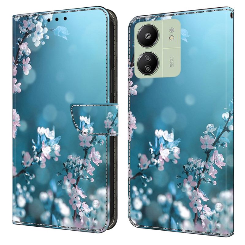 Flip Cover Poco C65 Blommeblomster