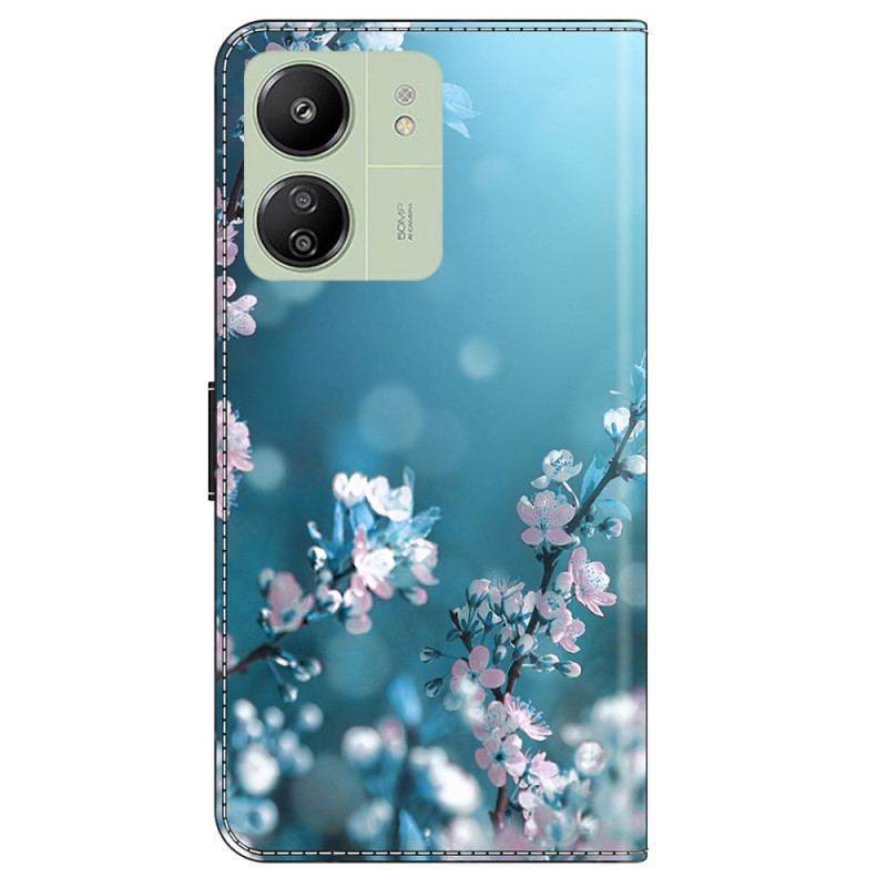 Flip Cover Poco C65 Blommeblomster