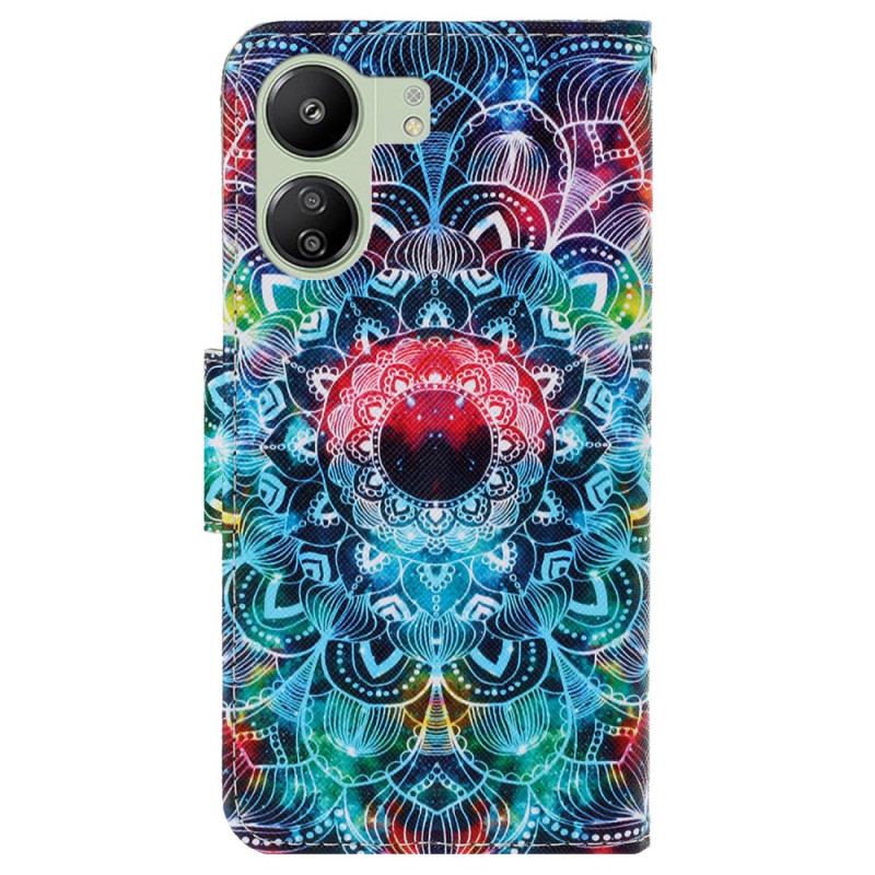 Flip Cover Poco C65 Mandala Mønster Med Rem