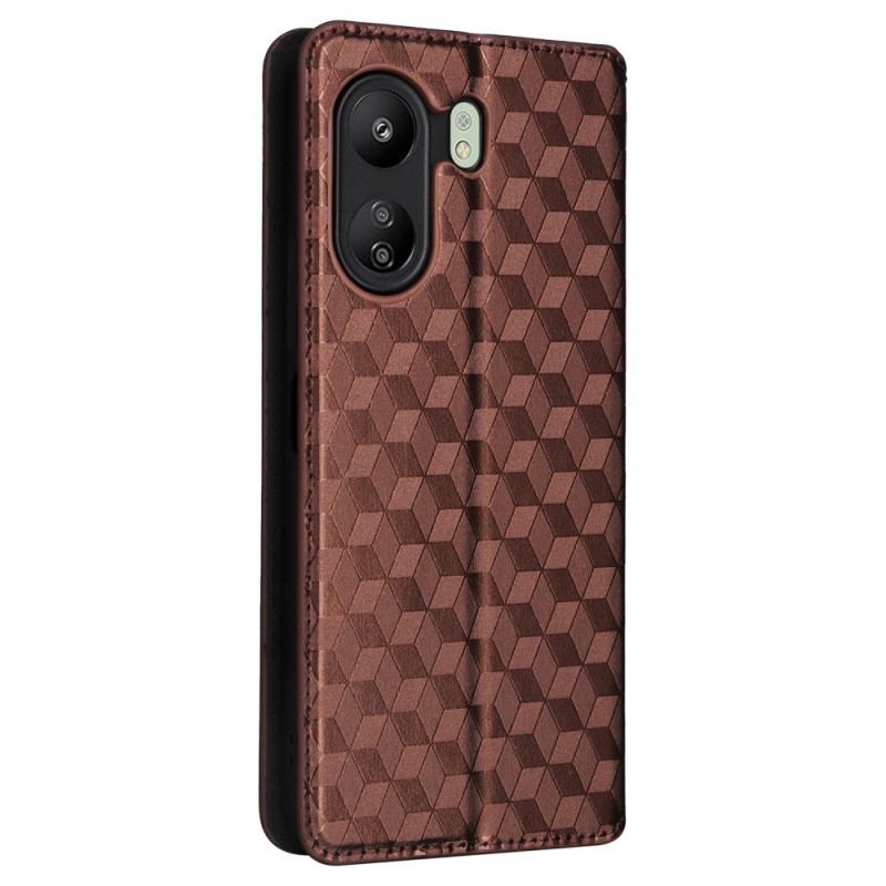 Flip Cover Til Poco C65 3d Diamanter