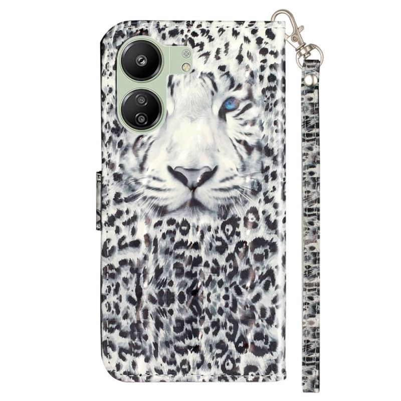 Læder Cover Poco C65 Leopardrem