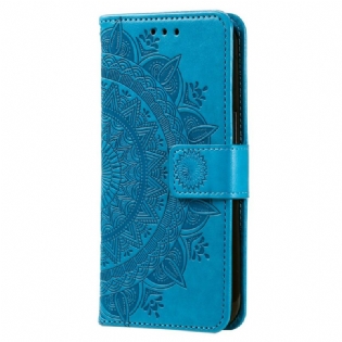 Læder Cover Poco C65 Telefon Etui Mandala Søn