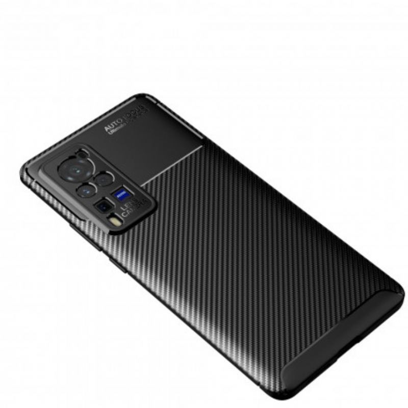 Cover Vivo X60 Pro Fleksibel Kulfibertekstur