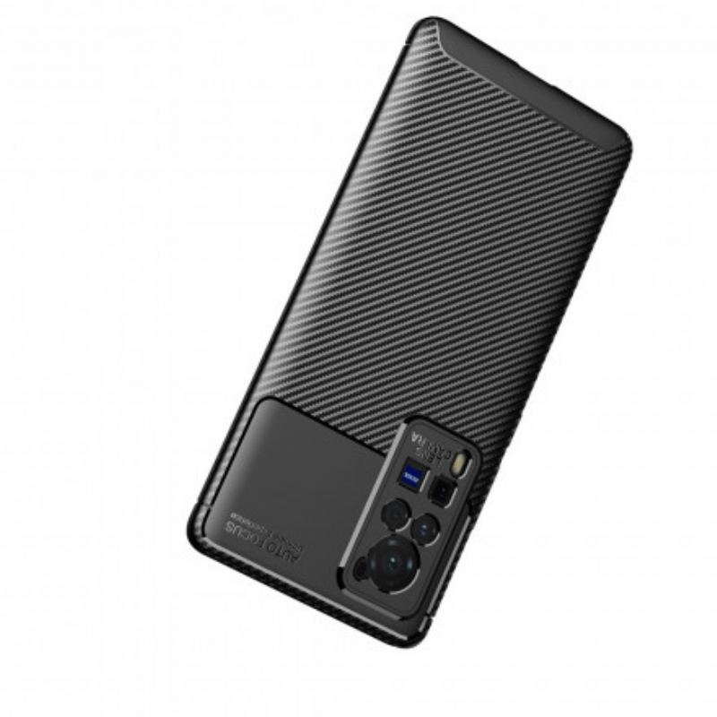 Cover Vivo X60 Pro Fleksibel Kulfibertekstur