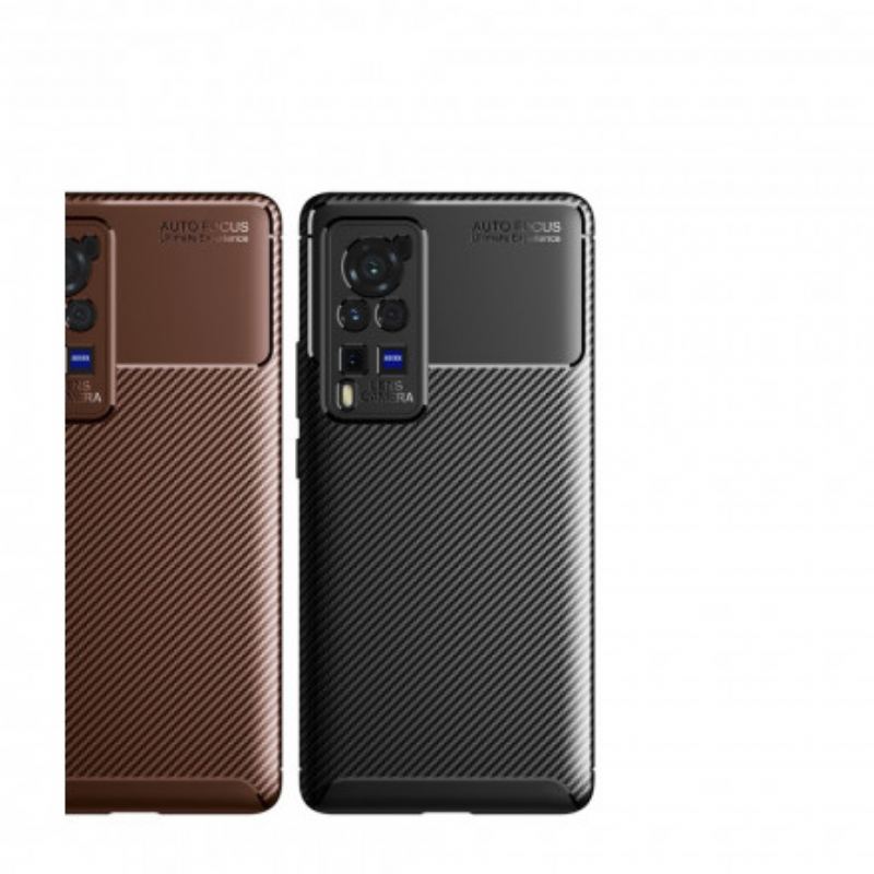 Cover Vivo X60 Pro Fleksibel Kulfibertekstur