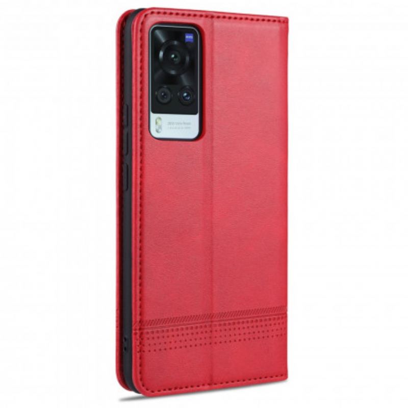 Cover Vivo X60 Pro Flip Cover Azns Læderstyling