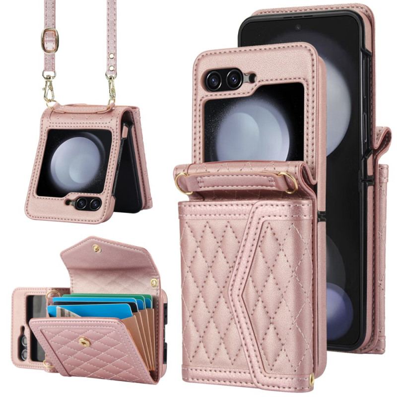 Cover Til Samsung Galaxy Z Flip 6 Crossbody Og Lanyard Kortholder