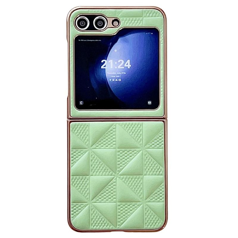 Cover Til Samsung Galaxy Z Flip 6 Quiltede Metaleffektkanter