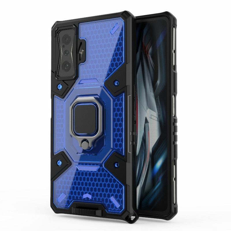 Cover Poco F4 GT Honeycomb Med Ring-støtte