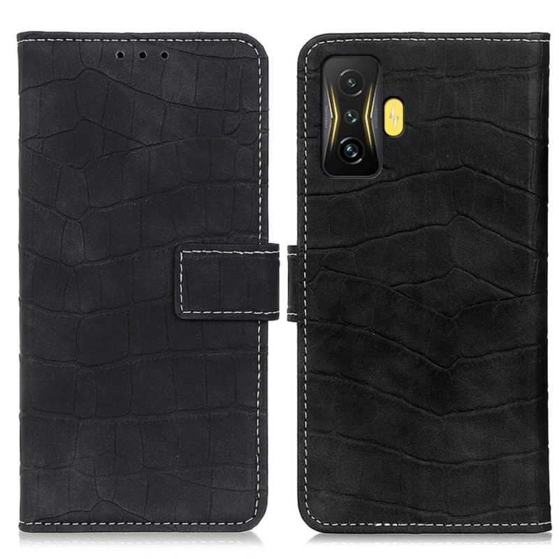 Flip Cover Poco F4 GT Krokodillehudstil