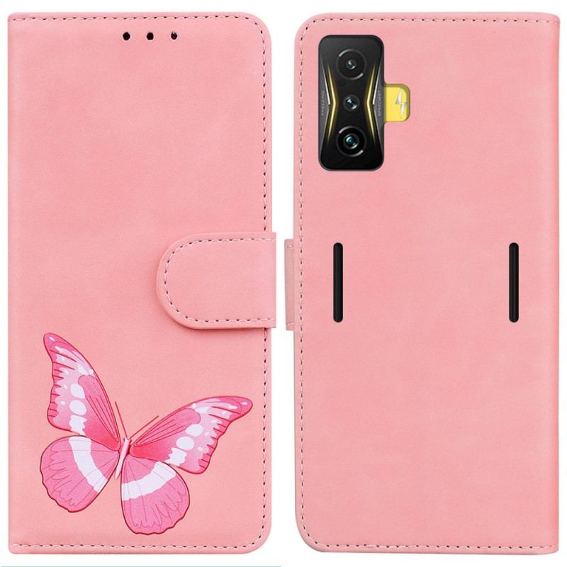 Flip Cover Poco F4 GT Sublim Sommerfugl