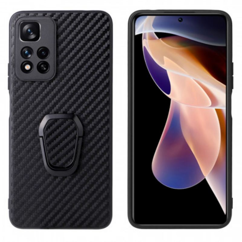 Cover Xiaomi Redmi Note 11 Pro Plus 5G Carbon Fiber Ring-support