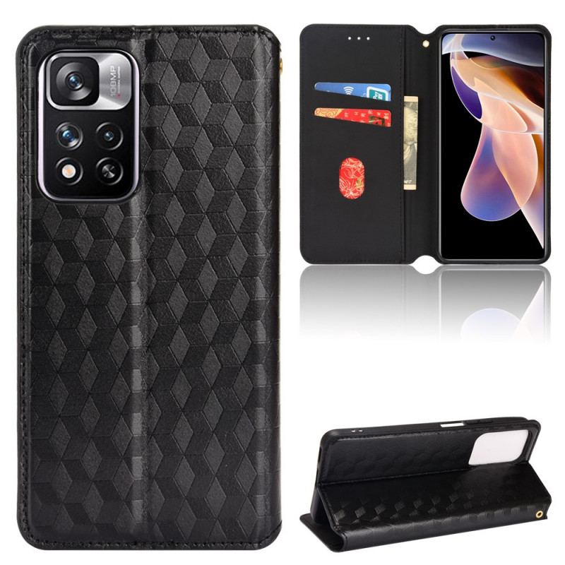 Cover Xiaomi Redmi Note 11 Pro Plus 5G Flip Cover Lædereffekt 3d-tekstur