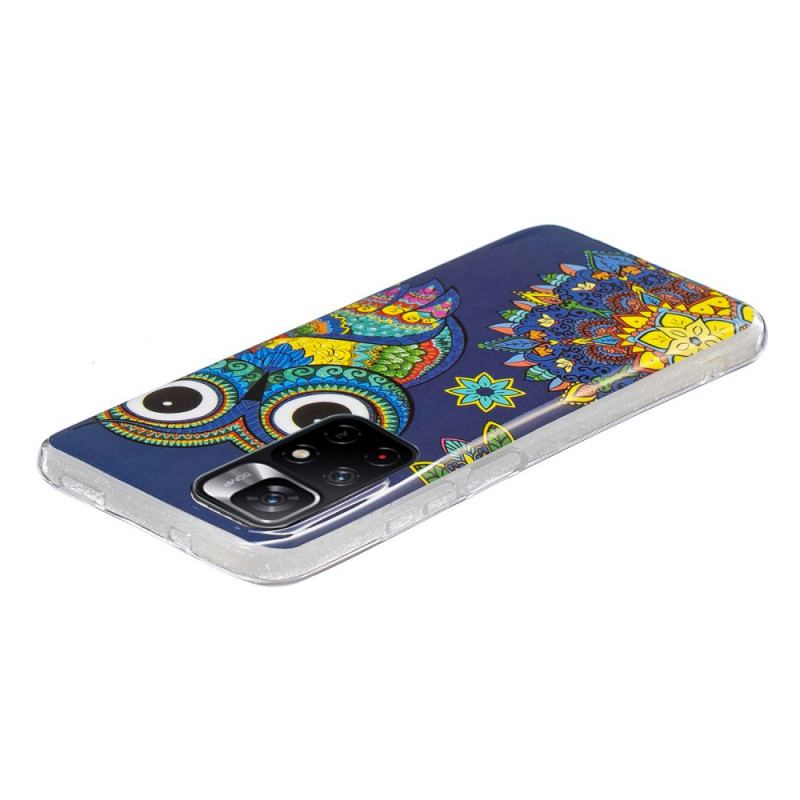 Cover Xiaomi Redmi Note 11 Pro Plus 5G Fluorescerende Ugle Mandala