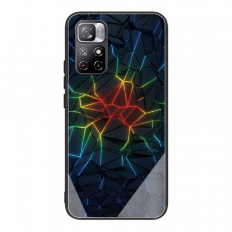 Cover Xiaomi Redmi Note 11 Pro Plus 5G Geometri Hærdet Glas