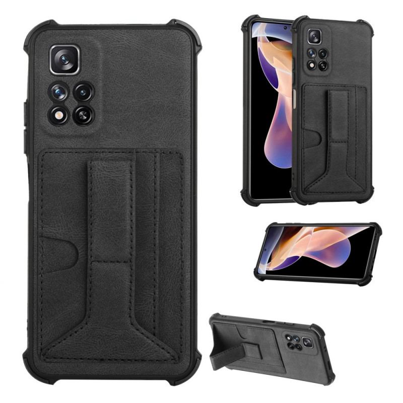 Cover Xiaomi Redmi Note 11 Pro Plus 5G Læderstander Og Kortholder