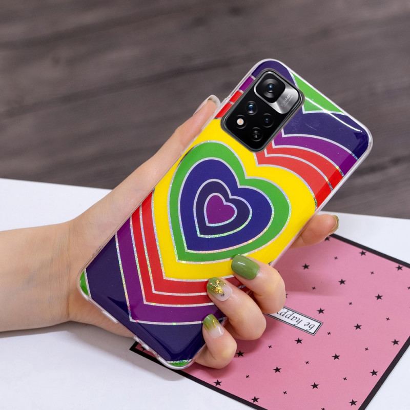 Cover Xiaomi Redmi Note 11 Pro Plus 5G Psykedelisk Hjerte