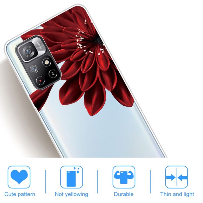 Cover Xiaomi Redmi Note 11 Pro Plus 5G Røde Blomster