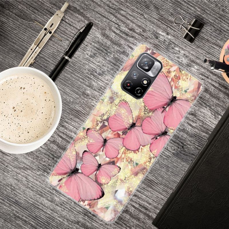 Cover Xiaomi Redmi Note 11 Pro Plus 5G Silikone Sommerfugle