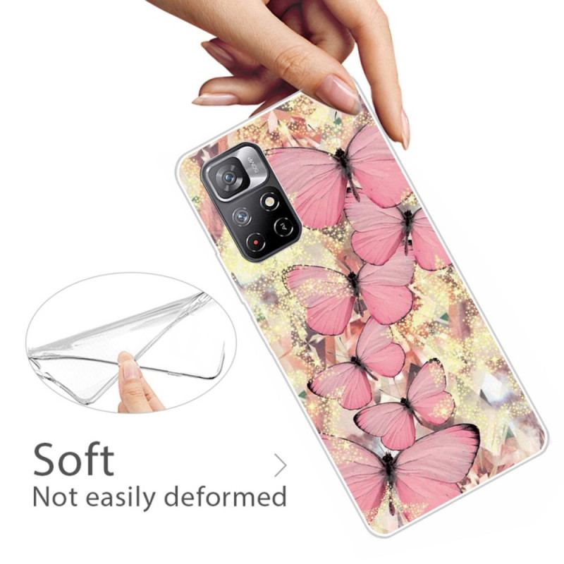 Cover Xiaomi Redmi Note 11 Pro Plus 5G Silikone Sommerfugle