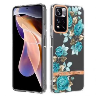 Cover Xiaomi Redmi Note 11 Pro Plus 5G Sømløs Blomster