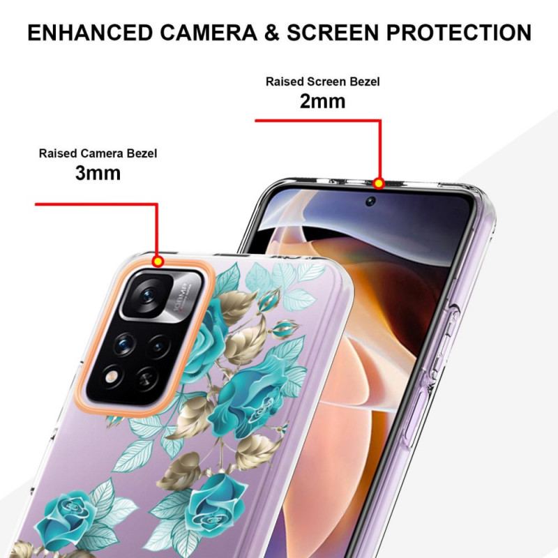 Cover Xiaomi Redmi Note 11 Pro Plus 5G Sømløs Blomster