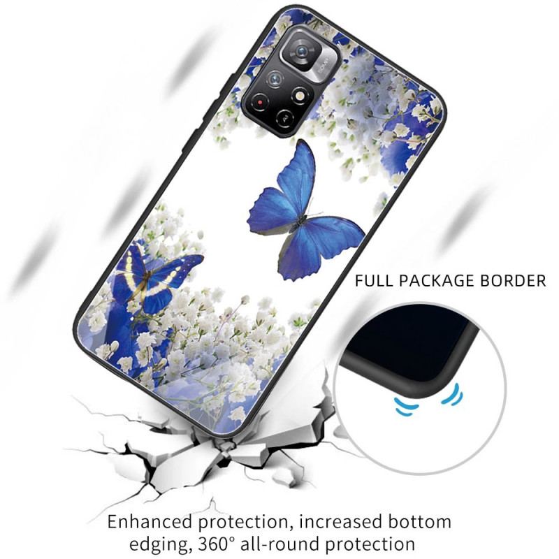 Cover Xiaomi Redmi Note 11 Pro Plus 5G Sommerfugle Design Hærdet Glas