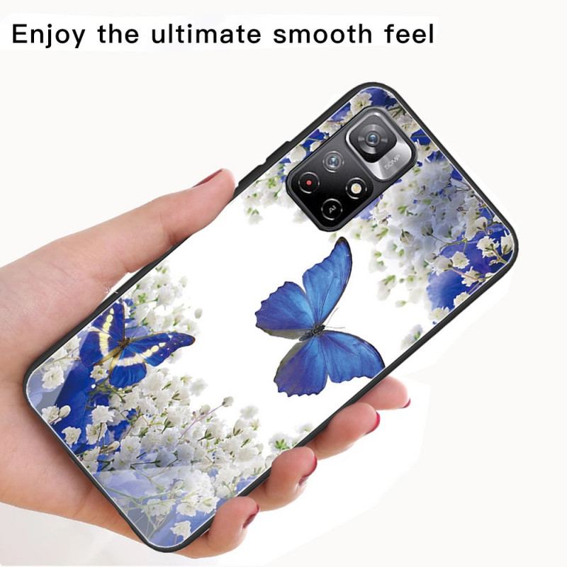 Cover Xiaomi Redmi Note 11 Pro Plus 5G Sommerfugle Design Hærdet Glas