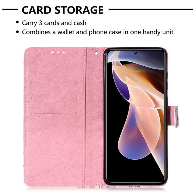 Flip Cover Xiaomi Redmi Note 11 Pro Plus 5G Akvarel Valmue