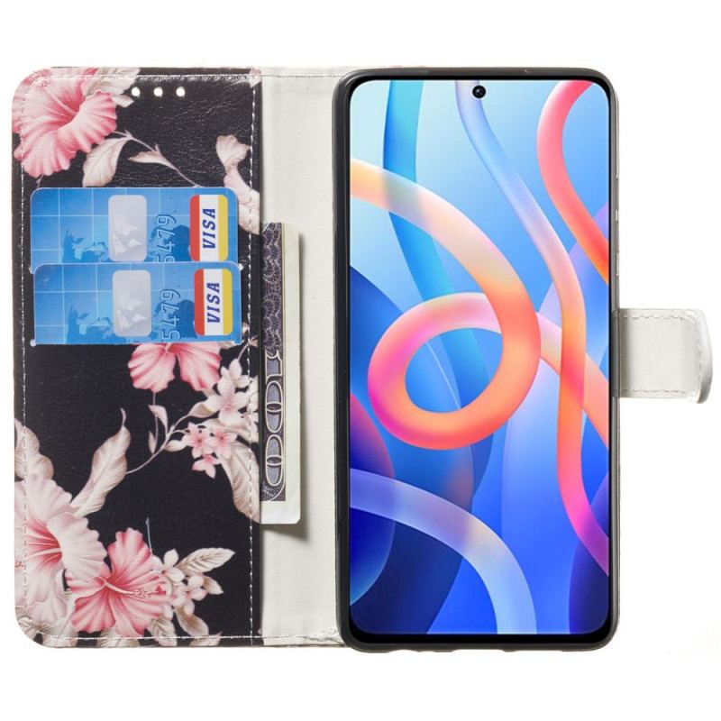 Flip Cover Xiaomi Redmi Note 11 Pro Plus 5G Blomsterstilen